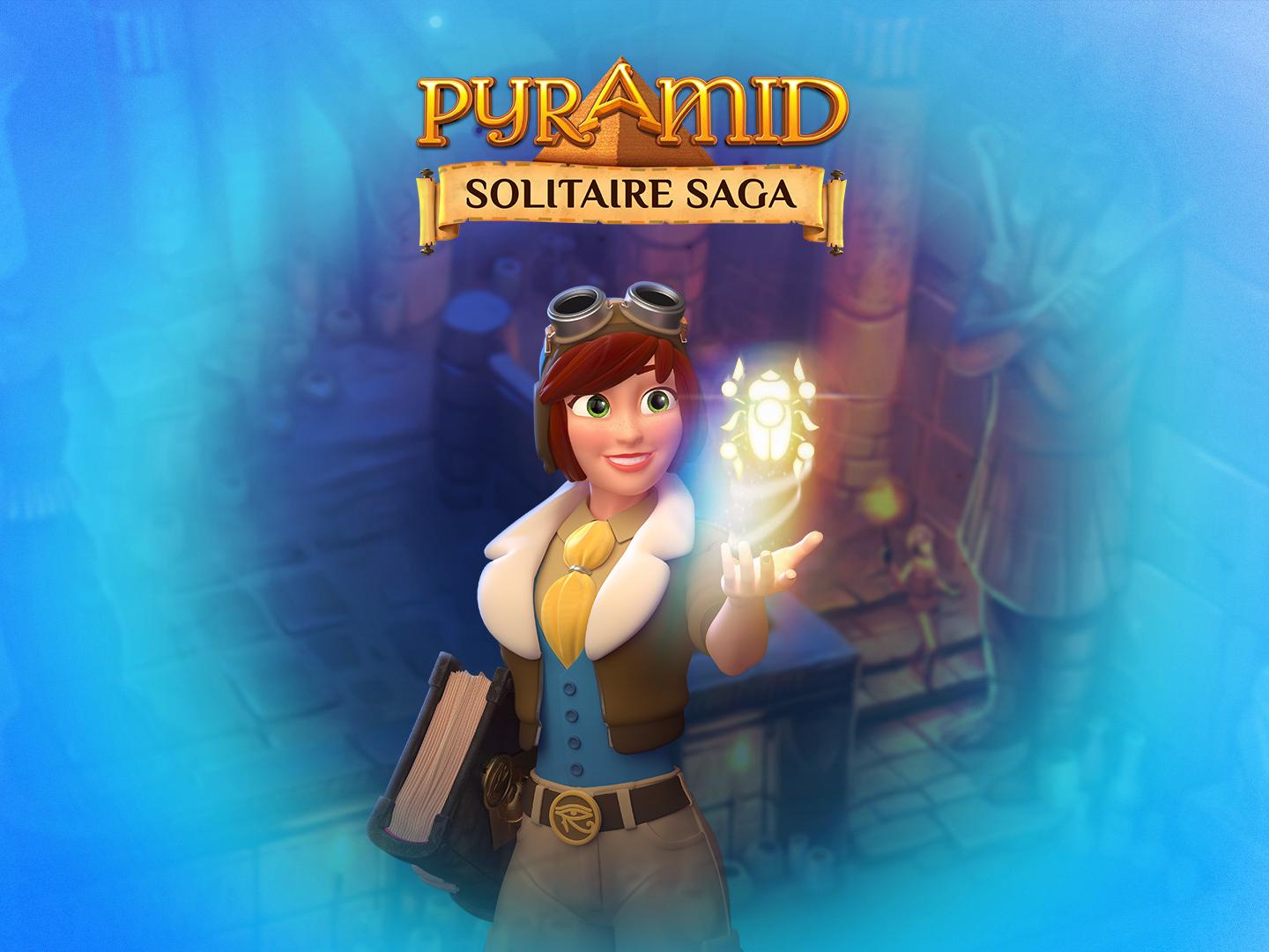 UI for King's "Pyramid Solitaire Saga" mobile game